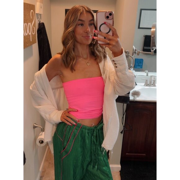 Free People Tops - FREE PEOPLE Carrie Tube / Neon Flamingo